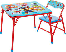 NEW Kids Paw Patrol Jr Folding Table & Padded Chair Set metal red & blue 2-4 yrs for sale  Shipping to South Africa