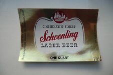 SCHOENLING BREWING CINCINATI OHIO USA LAGER BEER BREWERY BEER BOTTLE LABEL T3 for sale  Shipping to South Africa