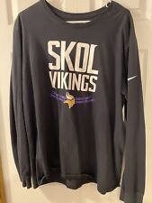 Usado, Camiseta Nike Dri-Fit Minnesota Vikings SKOL manga longa preta GG comprar usado  Enviando para Brazil