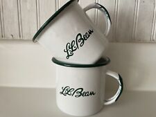 Pair LL Bean Heritage Enamel Metal Camping Cups, Green Trim, Freeport,  Maine for sale  Shipping to South Africa