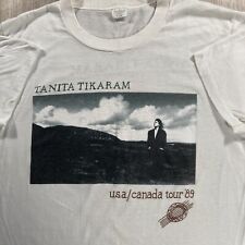 Vintage 1989 Tanita Tikaram T-Shirt Tour Single Stitch Size XL White Made In USA, used for sale  Shipping to South Africa