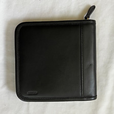 Estojo vintage Coach preto couro liso com zíper em torno de CD/DVD, usado comprar usado  Enviando para Brazil