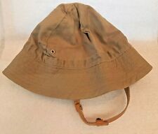 OLD IDF AUTHENTIC KHAKI HAT KOVA TEMBEL VTG 50'S כובע טמבל ISRAEL &LEATHER STRAP, used for sale  Shipping to South Africa