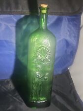  Beautiful Vintage Wine Bottle Dark Green With Women Embossed on front 12" tall for sale  Shipping to South Africa