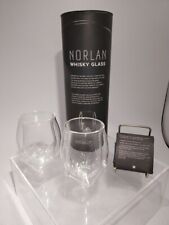 Norlan 2 Whisky Glasses Hand-Blown Double Walled 17.5cl  Boxed, used for sale  Shipping to South Africa