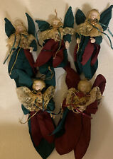 Usado, Adornos raros de ángel de Navidad en miniatura de porcelana de 5 segunda mano  Embacar hacia Argentina