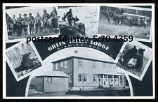 Cartão postal KIAMIKA Quebec 1938 Green Valley Lodge pesca canoagem. Alce, urso comprar usado  Enviando para Brazil