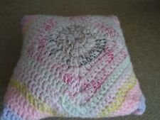 Crocheted cushion variegated for sale  WALSALL