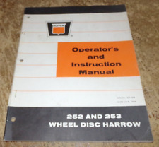 1966 oliver 252 + 253 disc harrow operators manual in good shape used for sale  Shipping to South Africa