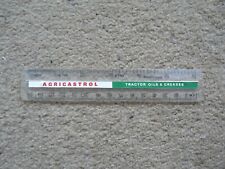 Used, Vintage Castrol Agricastrol advertising 6" plastic ruler - Tractor Oils,Grease.. for sale  Shipping to South Africa