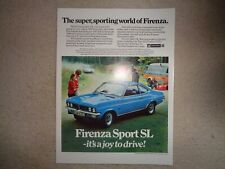 Vauxhall firenza sport for sale  OLDHAM