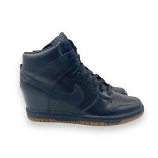 Tênis esportivo Nike Dunk Sky Hi feminino tamanho 9.5 EUA 644877-014 preto anabela escondida comprar usado  Enviando para Brazil