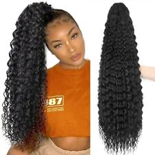 Used, Long Kinky Curly Synthetic Drawstring Ponytail Clip-In Hair Extensions For Women for sale  Shipping to South Africa