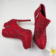 Red rhinestone platform for sale  Shipping to Ireland