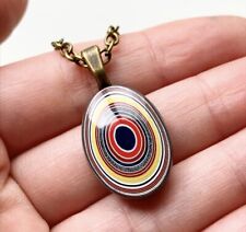 FORDITE NECKLACE Made In USA! Detroit Agate Jewelry Paint Cabochon Pendant for sale  Shipping to South Africa