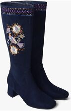 Ladies Joe Browns Women’s Vintage Embroidered Suede Leather boots Oriental UK5 for sale  Shipping to South Africa