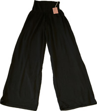 Calça feminina Quince French Terry modal perna larga tamanho M preta bolsos de cintura alta, usado comprar usado  Enviando para Brazil