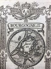 Auxonne IN 1736 Costa de Oro Borgoña Plan Raro Fortificación Armas Heráldicas segunda mano  Embacar hacia Argentina