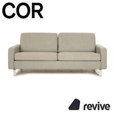 Cor Conseta Fabric Two Seater Grey Sofa Couch, używany na sprzedaż  Wysyłka do Poland