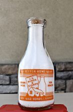 Garrafa de leite Midland Guernsey Dairy Farm Segunda Guerra Mundial quarto, Billings, Montana em perfeito estado comprar usado  Enviando para Brazil