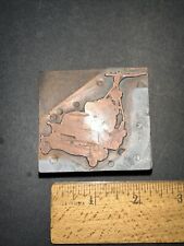 Printing Block “ Old Gas Powered Lawnmower “ Copper Face. for sale  Shipping to South Africa