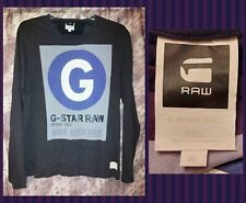 Used, Mens/unisex G-Star Raw Dk Gray/Multiclr G Denim 3301 Logo L/S Knit Top XL PREOWN for sale  Shipping to South Africa