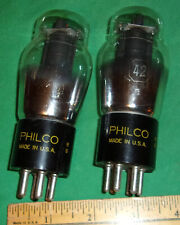 Usado, (2) Pentodes de áudio Philco tipo 42 limpos! Placas pretas de teste BONS MESMOS CÓDIGOS! Década de 1930 comprar usado  Enviando para Brazil