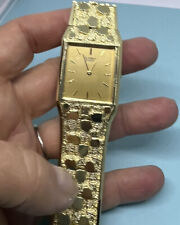 Mens Vintage Estate 14K Yellow Gold Nugget Seiko Watch 55.4 Grams Works for sale  Pequot Lakes
