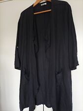 Luella 100% Linen Long Jacket Duster Coat Size M 12 14 Navy Laganlook , used for sale  Shipping to South Africa