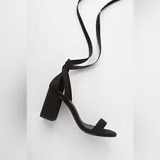 Lulus Airis Black Suede Lace-Up Heels Size 9 for sale  Shipping to South Africa
