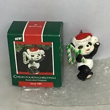 HALLMARK QUARTO NATAL INFANTIL 1989 LEMBRANÇA ENFEITES URSO PANDA 4º comprar usado  Enviando para Brazil