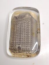 Vintage Masonic Temple Chicago Clear Glass Paperweight for sale  Shipping to South Africa