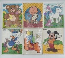 Usado, Lote de Rompecabezas de Madera Playskool de Colección Años 70 Disney Mickey Pooh Peanuts My Little Pony segunda mano  Embacar hacia Argentina