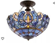 Luminária de teto com pingente de vitral Tiffany lustre montagem embutida  comprar usado  Enviando para Brazil
