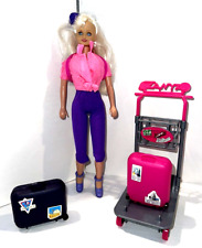 Muñeca Barbie 1999 Vacation Walking Tanya #18670 GP Toys--2 maletas carro de equipaje segunda mano  Embacar hacia Argentina