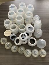 Biberones AVENT de plástico de siete -9 oz, anillos, cubiertas, segunda mano  Embacar hacia Argentina
