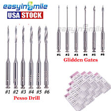 10packs Endo Dental Pesso Reamers/Glidden Gates Drill Spiral Burs Root Canal 1-6 for sale  Shipping to South Africa