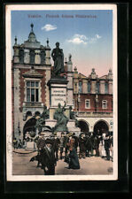 Kraków, Pomnik Adama Mickiewicza, pocztówka  na sprzedaż  Wysyłka do Poland