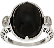 Oval Jade & Gemstone Sterling Silver Ring Size 5 for sale  Shipping to South Africa