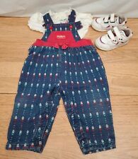 VIntage Oshkosh B'Gosh Niñas Talla 18 Meses Florales Conjunto Zapatos Raros (2 segunda mano  Embacar hacia Mexico