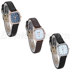 Relógio de pulso feminino casual estilo simples pulseira de couro fina mostrador quadrado quartzo comprar usado  Enviando para Brazil