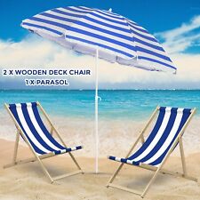Wooden deck chair for sale  Shipping to Ireland