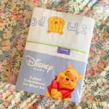 Disney Winnie The Pooh 3 Piece Embroidered Cot Sheets - Vintage, as new in pack for sale  Shipping to South Africa