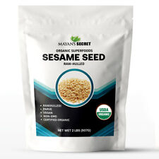 USDA Certified Organic hulled Sesame Seeds, 2 Lbs Gluten Free, Raw,Keto Friendly, used for sale  Shipping to South Africa