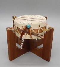 Miniatura artesanal de tambor nativo americano flor silvestre Teresa de colección 1:12 segunda mano  Embacar hacia Argentina