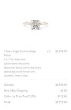 Charles colvard moissanite for sale  Lodi