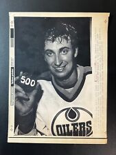1986 Oilers Wayne Gretzky com 500º disco de gol tipo 3 foto original 8,5x11 comprar usado  Enviando para Brazil