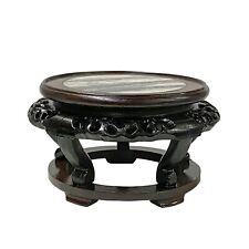 Suporte de mesa redondo 7,25" oriental marrom madeira mármore riser ws2871B comprar usado  Enviando para Brazil
