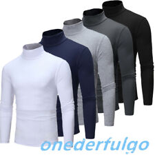 Pulôver masculino gola alta manga longa camiseta quente casual slim fit camisetas comprar usado  Enviando para Brazil