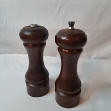 Salero de madera y molino de pimienta vintage MR DUDLEY 7"" de alto MCM Grandy segunda mano  Embacar hacia Mexico